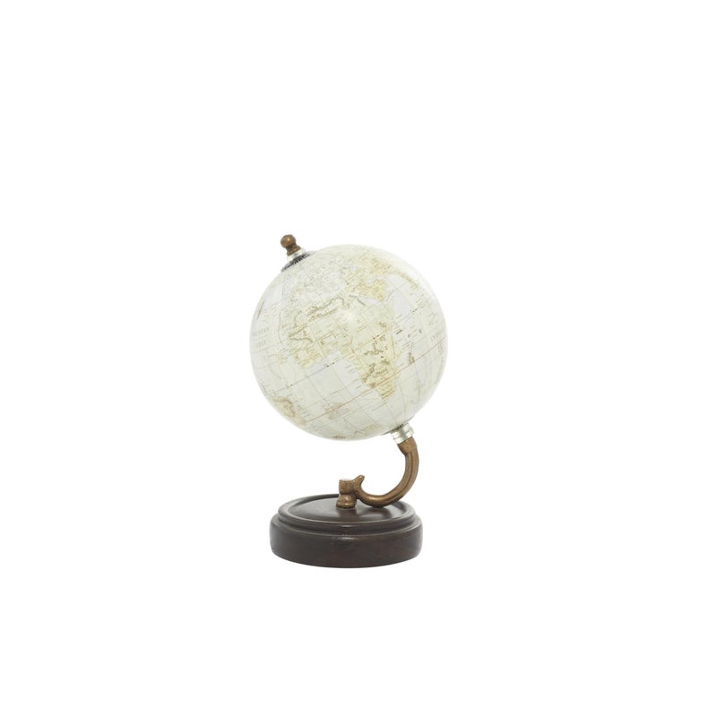 Deco 79 Wood Globe, 5" x 5" x 8", Yellow - Image 1